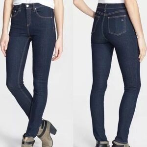 Rag & Bone High Rise Skinny Jean Clean Indigo Wash Size 28